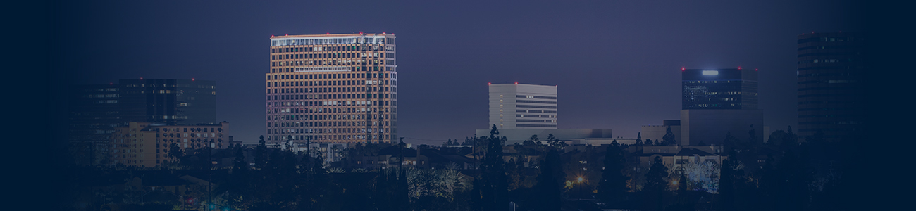 A vibrant city skyline